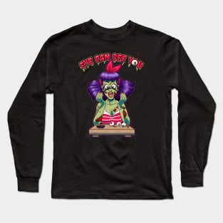 Zombie pin up girl halloween Long Sleeve T-Shirt